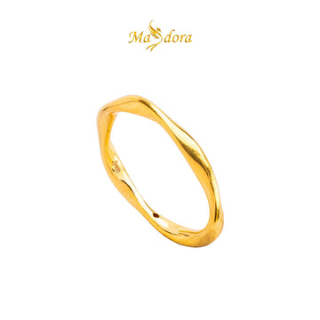 MASDORA 916 Gold Ring Rings Cincin Emas ~ HG New Golden Swirl (EMAS 916/22K)