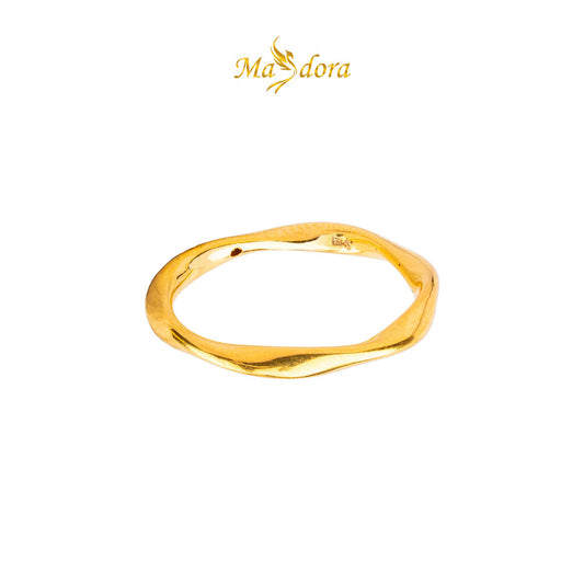 MASDORA 916 Gold Ring Rings Cincin Emas ~ HG New Golden Swirl (EMAS 916/22K)
