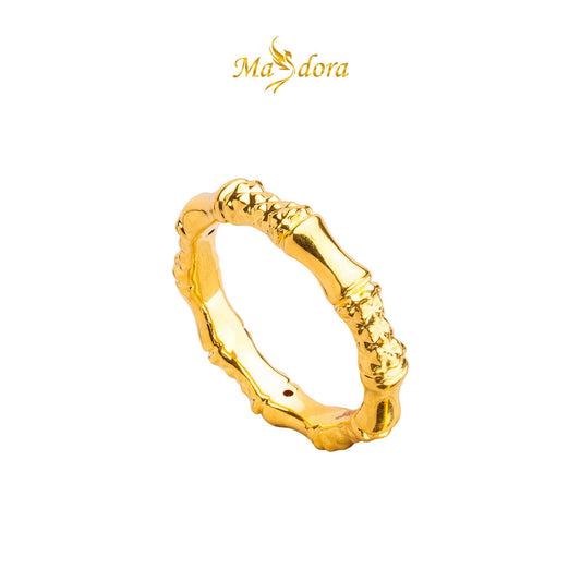 MASDORA 916 Gold Ring Rings Cincin Emas ~ HG Golden Bamboo Cutting (EMAS 916/22K)