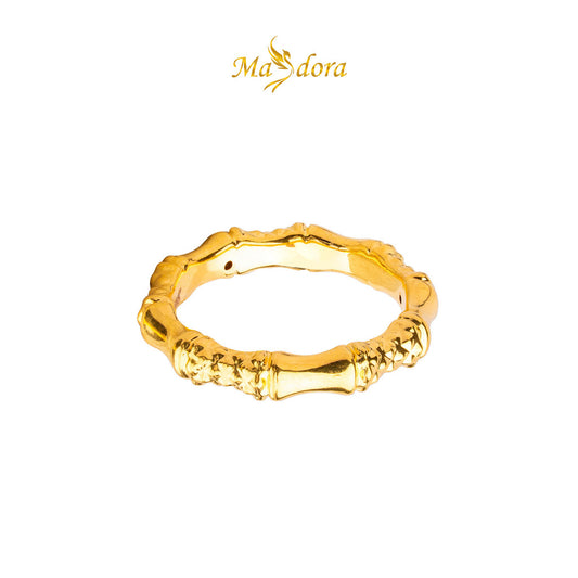 MASDORA 916 Gold Ring Rings Cincin Emas ~ HG Golden Bamboo Cutting (EMAS 916/22K)