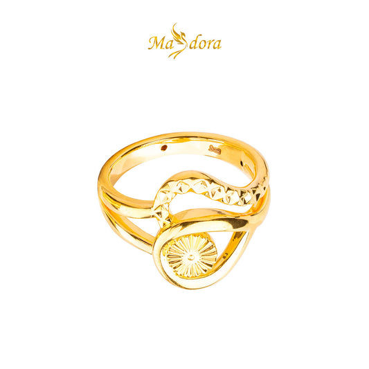 MASDORA 916 Gold Ring Rings Cincin Emas ~ HG Golden Enormous Calendula (EMAS 916/22K)