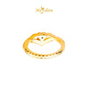MASDORA 916 Gold Ring Rings Cincin Emas ~ HG Golden V Hearts (EMAS 916/22K)