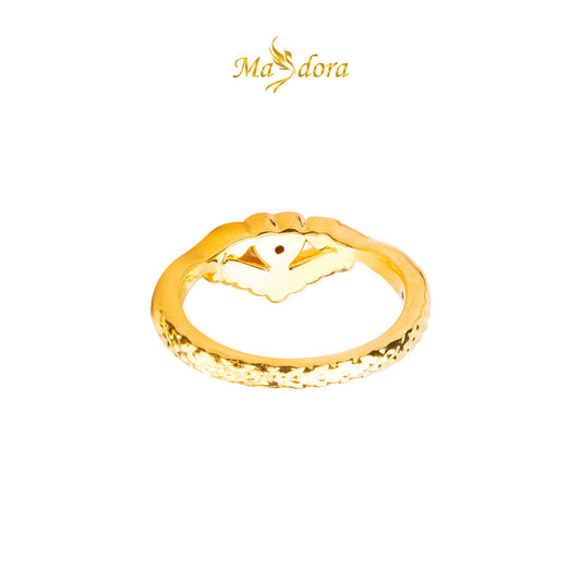 MASDORA 916 Gold Ring Rings Cincin Emas ~ HG Golden V Hearts (EMAS 916/22K)