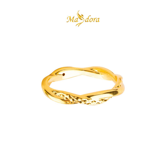MASDORA 916 Gold Ring Rings Cincin Emas ~ HG Golden Rounded Mobius (EMAS 916/22K)