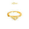 MASDORA 916 Gold Ring Rings Cincin Emas ~ HG Golden V Hearts (EMAS 916/22K)