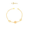 MASDORA 916 Gold Bracelet Rantai Tangan Emas ~ HG Sakura Frame (Pink) (EMAS 916/22K)