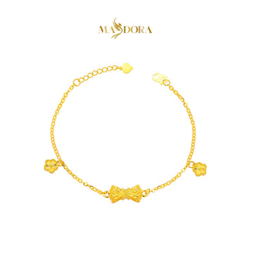 MASDORA 916 Gold Bracelet Rantai Tangan Emas ~ HG Mini Geometry Ribbon (EMAS 916/22K)