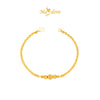 MASDORA 916 Gold Bracelet Rantai Tangan Emas ~ Shining Sauh Flower Cutting Balls (EMAS 916/22K)