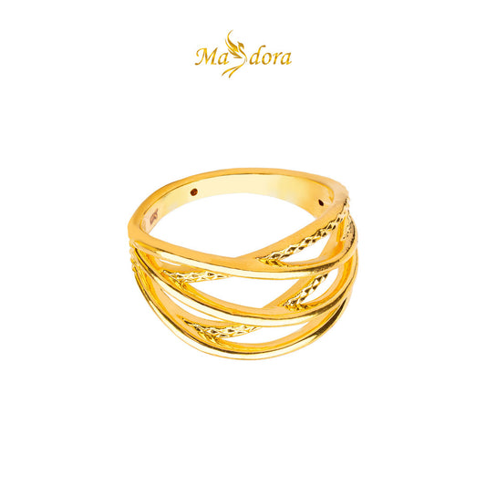 MASDORA 916 Gold Ring Rings Cincin Emas ~ HG Enormous Infinity Fringe (EMAS 916/22K)