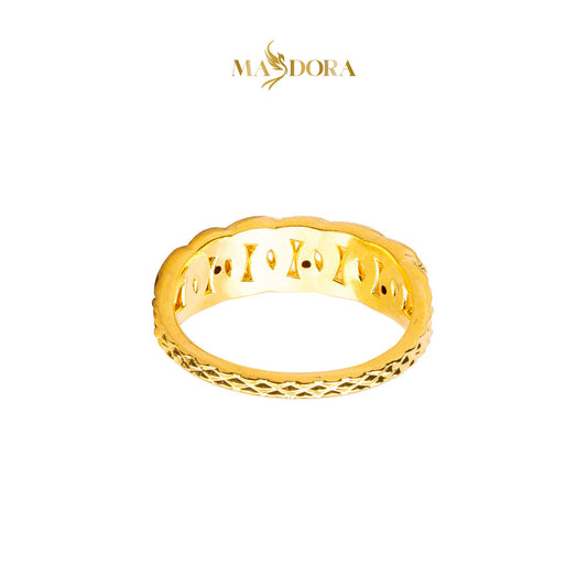 MASDORA 916 Gold Ring Rings Cincin Emas ~ HG Golden Half Coco Cutting (EMAS 916/22K)