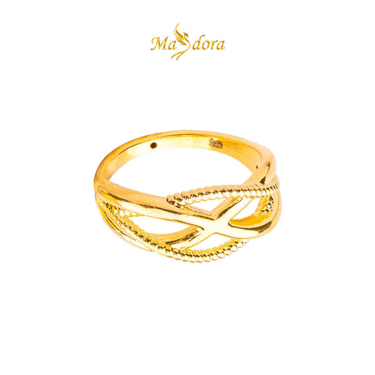 MASDORA 916 Gold Ring Rings Cincin Emas ~ HG New Infinity Fringe (EMAS 916/22K)
