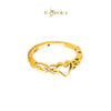MASDORA 916 Gold Ring Rings Cincin Emas ~ HG Golden Solid Heart Chain (EMAS 916/22K)