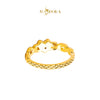 MASDORA 916 Gold Ring Rings Cincin Emas ~ HG Golden Solid Heart Chain (EMAS 916/22K)