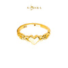MASDORA 916 Gold Ring Rings Cincin Emas ~ HG Golden Solid Heart Chain (EMAS 916/22K)