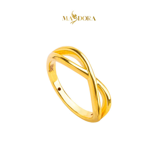 MASDORA 916 Gold Ring Rings Cincin Emas ~ HG Golden Plain Infinity (EMAS 916/22K)