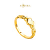 MASDORA 916 Gold Ring Rings Cincin Emas ~ HG Golden Solid Heart Chain (EMAS 916/22K)