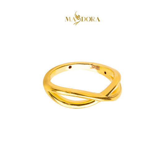 MASDORA 916 Gold Ring Rings Cincin Emas ~ HG Golden Plain Infinity (EMAS 916/22K)