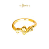 MASDORA 916 Gold Ring Rings Cincin Emas ~ HG Double Twee Bow (EMAS 916/22K)