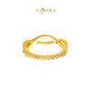 MASDORA 916 Gold Ring Rings Cincin Emas ~ HG Golden Dotted Intertwine (EMAS 916/22K)
