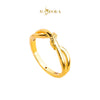 MASDORA 916 Gold Ring Rings Cincin Emas ~ HG Golden Crossed Hawser (EMAS 916/22K)