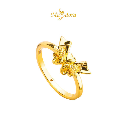 MASDORA 916 Gold Ring Rings Cincin Emas ~ HG Pointy Ruffle Butterfly (EMAS 916/22K)