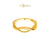 MASDORA 916 Gold Ring Rings Cincin Emas ~ HG Golden Dotted Intertwine (EMAS 916/22K)