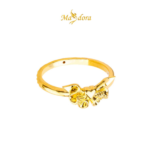 MASDORA 916 Gold Ring Rings Cincin Emas ~ HG Pointy Ruffle Butterfly (EMAS 916/22K)