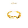 MASDORA 916 Gold Ring Rings Cincin Emas ~ HG Golden Crossed Hawser (EMAS 916/22K)