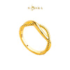 MASDORA 916 Gold Ring Rings Cincin Emas ~ HG Golden Dotted Intertwine (EMAS 916/22K)