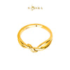 MASDORA 916 Gold Ring Rings Cincin Emas ~ HG Golden Crossed Hawser (EMAS 916/22K)