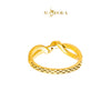 MASDORA 916 Gold Ring Rings Cincin Emas ~ HG Golden Crossed Hawser (EMAS 916/22K)