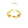 MASDORA 916 Gold Ring Rings Cincin Emas ~ HG Golden Crossed Hawser (EMAS 916/22K)