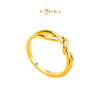 MASDORA 916 Gold Ring Rings Cincin Emas ~ HG Golden Crossed Hawser (EMAS 916/22K)