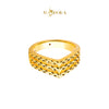 MASDORA 916 Gold Ring Rings Cincin Emas ~ HG Golden Triple V Cutting (EMAS 916/22K)