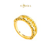 MASDORA 916 Gold Ring Rings Cincin Emas ~ HG Golden Half Diamond Hearts (EMAS 916/22K)