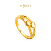MASDORA 916 Gold Ring Rings Cincin Emas ~ HG Golden Embrace Love (EMAS 916/22K)