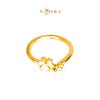 MASDORA 916 Gold Ring Rings Cincin Emas ~ HG Mini Double Trifoglio (EMAS 916/22K)