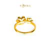 MASDORA 916 Gold Ring Rings Cincin Emas ~ HG New Double Trifoglio (EMAS 916/22K)