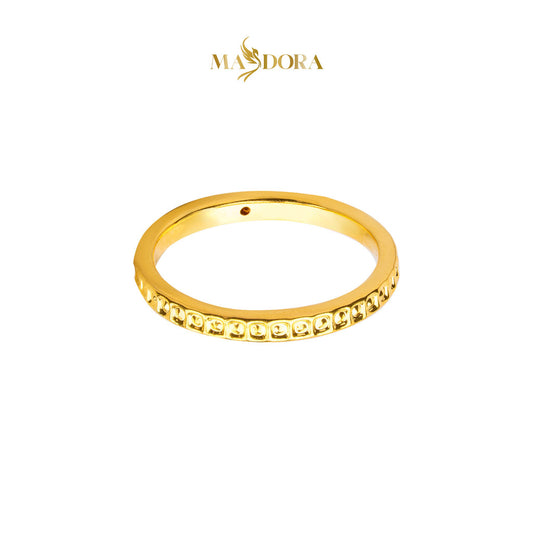 MASDORA 916 Gold Ring Rings Cincin Emas ~ HG Golden Simple Cutting Band (EMAS 916/22K)