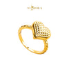 MASDORA 916 Gold Ring Rings Cincin Emas ~ HG Flattened Fluffy Love (EMAS 916/22K)