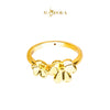 MASDORA 916 Gold Ring Rings Cincin Emas ~ HG New Double Trifoglio (EMAS 916/22K)