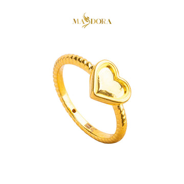 MASDORA 916 Gold Ring Rings Cincin Emas ~ HG Golden 3D Love Rope (EMAS 916/22K)