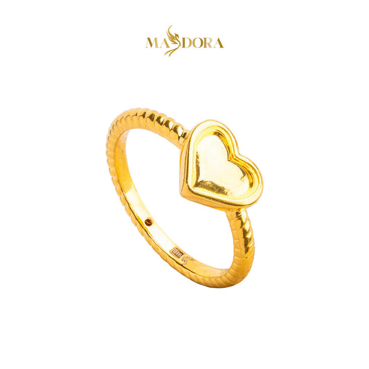 MASDORA 916 Gold Ring Rings Cincin Emas ~ HG Golden 3D Love Rope (EMAS 916/22K)