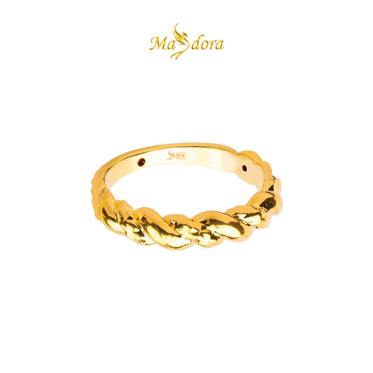 MASDORA 916 Gold Ring Rings Cincin Emas ~ HG Golden Twisted Leech (EMAS 916/22K)