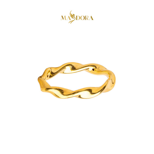 MASDORA 916 Gold Ring Rings Cincin Emas ~ HG Golden Grand Swirl (EMAS 916/22K)