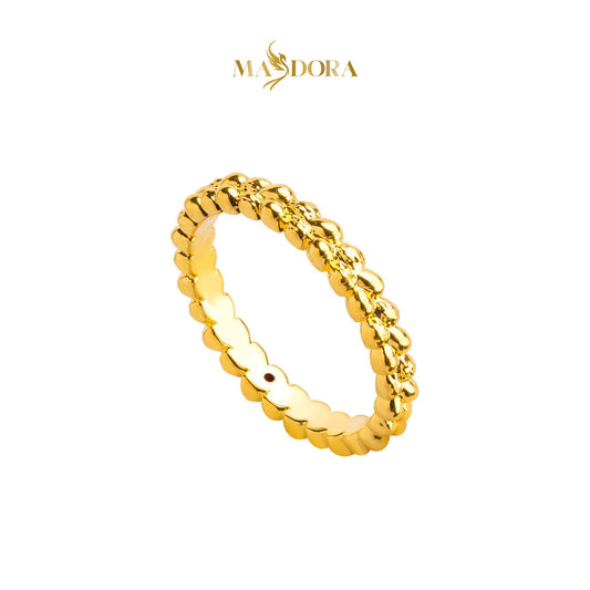 MASDORA 916 Gold Ring Rings Cincin Emas ~ HG Mini Bubbly Band (EMAS 916/22K)