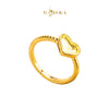 MASDORA 916 Gold Ring Rings Cincin Emas ~ HG Golden 3D Love Rope (EMAS 916/22K)