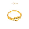 MASDORA 916 Gold Ring Rings Cincin Emas ~ HG High Polished Heart Chain (EMAS 916/22K)