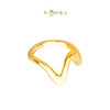 MASDORA 916 Gold Ring Rings Cincin Emas ~ HG Golden Symmetry Sway (EMAS 916/22K)