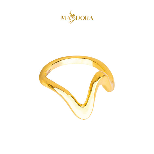 MASDORA 916 Gold Ring Rings Cincin Emas ~ HG Golden Symmetry Sway (EMAS 916/22K)